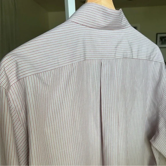Brooks Brothers 346 Dress Shirt Mens 15.5 2/3 White/red/blue Stripe - Picture 9 of 12